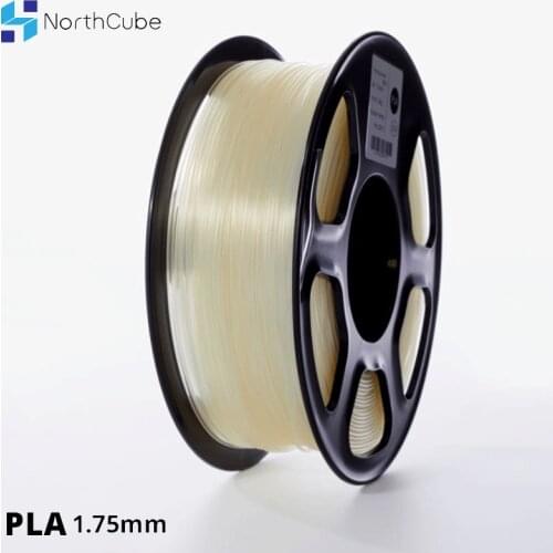 NORTHCUBE 3D Printer PLA Filament 1.75mm for 3D Printers, 1kg(2.2lbs) +/- 0.02mm Transparent Color