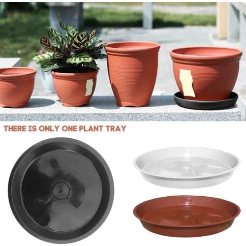 10 Pcs Plastic Garden Flower Pot Plant Saucers Water Tray Base for Indoor Outdoor XH8Z
