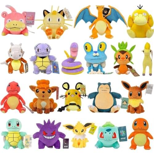 Pokemon Plush Eevee Charizard Blastoise Greninja Gengar Pikachu Snorlax Squirtle Charmander Psyduck PP Cotton Cute Plush Toys