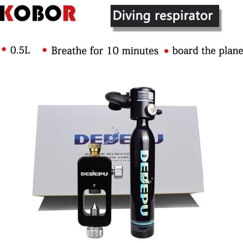 Portable diving respirator 0.5 L, fire rescue oxygen tank, snorkeling equipment, diving respirator