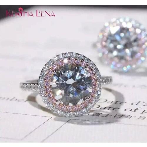 Luxury 2 Carat Yellow CZ Diamond Weddings Rings for Women Real 925 Sterling Silver Sona Simulated Diamond Jewelry Ring