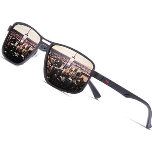 GRFISIA Mens Polarized SunGlasses TR90 Metal Frame Retro Travel Street Shot Sports Glasses UV400 High Quality Sun Glasses G44