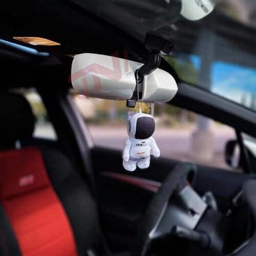 Spaceman Rearview Mirror Pendant JDM for Hon- Car Decoration Astronaut Cotton Car Pendant
