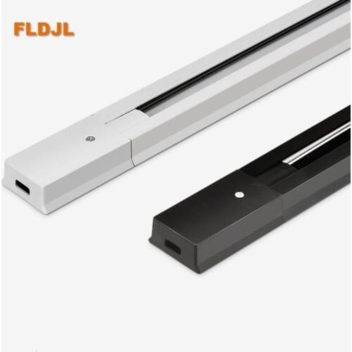 LED track light rail 0.5M 1M black white aluminum 2-wire system track light universal track for spotlight