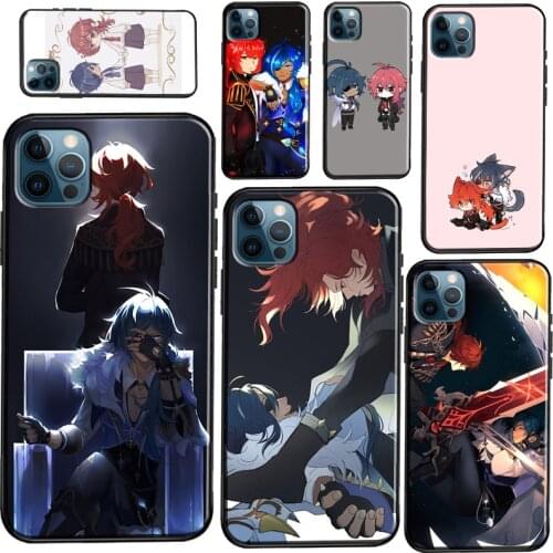 Kaeya and Diluc Genshin Impact Silicone Case For iPhone 12 11 Pro Max 7 8 Plus SE 2020 12 Mini X XR XS Max Back Cover