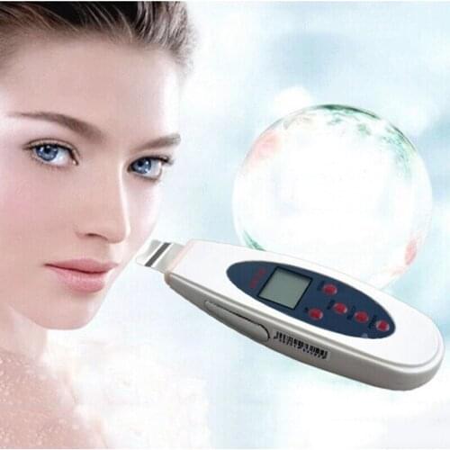 Ultrasonic Skin Scrubber Cleanser Face Cleansing Device Acne Removal Facial Massager Ultrasound Peeling Clean Tone Lift Spa