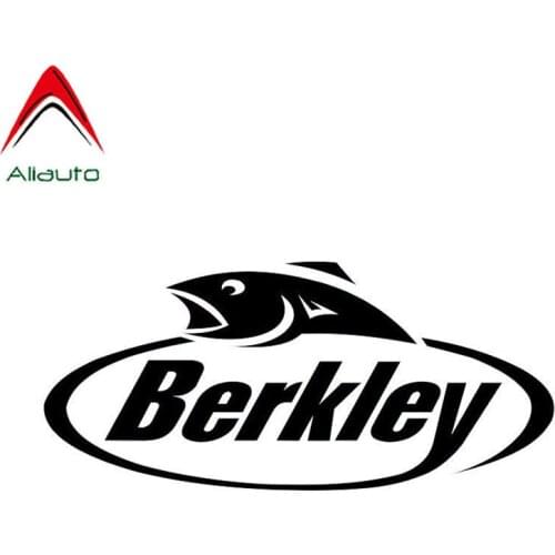 Aliauto Funny Car Sticker Berkley Fishing Tackle Lures Boat Vinyl Sunscreen Anti-UV Decal Accessories Black/Silver,17cm*7cm