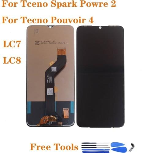 7.0" For Tecno Spark power 2 LC7 LCD Display Touch Screen Digitizer Assembly For Tecno Pouvoir 4 Pouvoir 4 pro LC8 Screen
