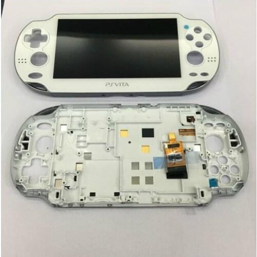 100% New White Color for Playstation PS Vita PSV 1000 1001 Lcd Screen Display Touch Digitizer + Frame