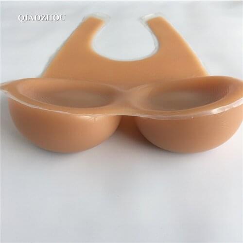 1000g Natural Silicone Breast Form for man cosplay to female False breasts transgender 36d 38d suntan skin