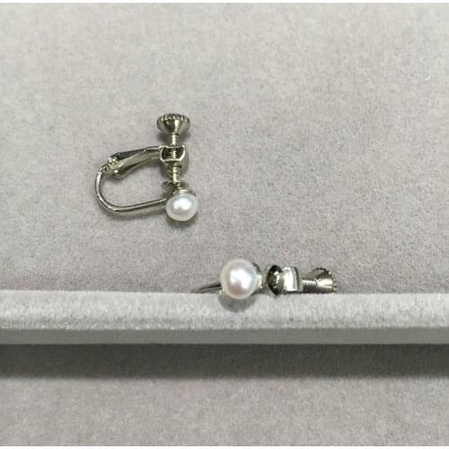 4-5MM Natural Freshwater Pearl Clip Earrings Small Pearl Earring Fashion Women Jewelry Classic