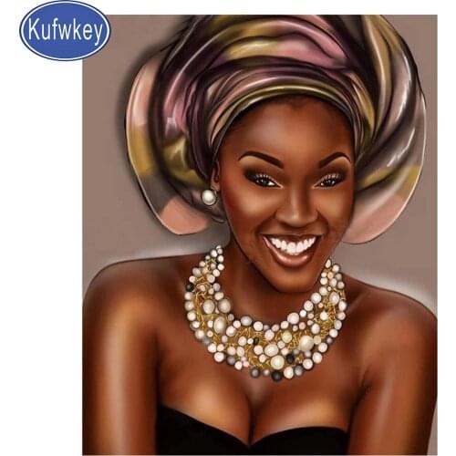 African black woman Diamond Painting,Picture Of rhinestone Crystal diamond art paintings Full square happy portrait Girl decor