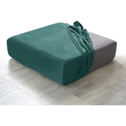 Solid Color Velvet Sofa Seat Cushion Cover For Living Room Decor Couch Mattress Slipcover For Sitting Backrest Pad Extra Large