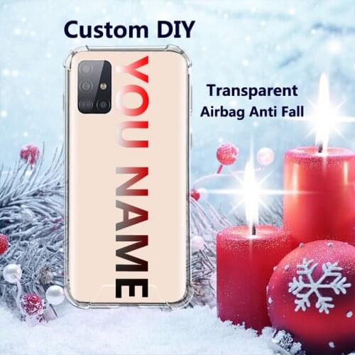 DIY Custom Airbag Anti Case for Samsung A51 A50 S20 For iPhone 11 7 For Xiaomi Redmi Note 9S 8 For Huawei P30 Lite Phone Covers