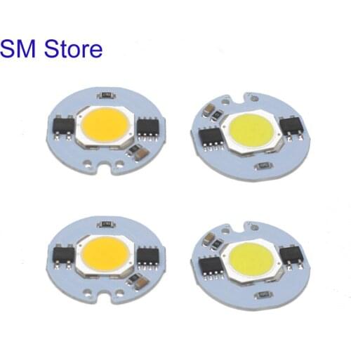 10 pcs COB LED Lamp Chip 3W 5W 7W 9W LED COB Bulb Lamp 220V IP65 Smart IC Driver Cold/ Warm White LED Spotlight Floodlight