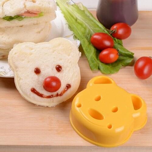 1PC Lovely Little Bear Shape Sandwich Mold Bread Biscuits Embossed Device Cake Mold Maker DIY Mold Cutter LM 010