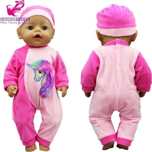 Baby Doll clothes Unicorn Rompers 18 Inch Girl Doll Costume Girls Play Toy Doll Wearing Accessories