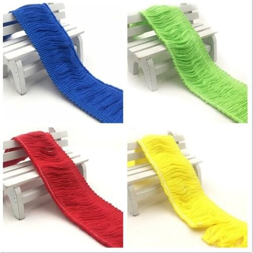 YACKALASI 25 Yds/Lot Short Fringe Tassel 100% Cotton Trimming Hanging Fringe For Curtain Dance Dress Appliques Trims 5cm Long