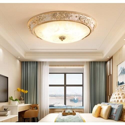 European-style round bedroom lamp ceiling lamp modern minimalist room romantic study simple European childrens lamps