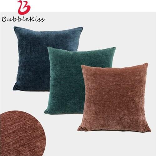 Bubble Kiss Square Pillow Covers Home Decorative Solid Color Pillow Case Living Room Sofa Home Bedroom Office Nap Throw Pillows