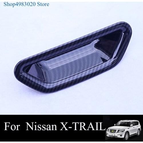 For Nissan X-Trail Rogue T32 2014 2015 2016 2017 Rear Handle Bowl Cover Trim Back Door Handle Catch Sticker Styling ABS carbon