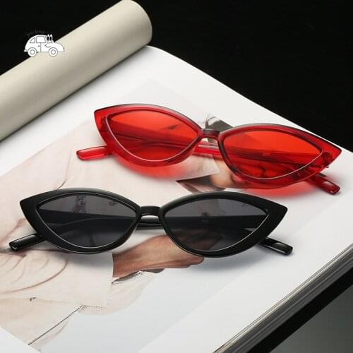 New Vintage Black Cat Eye Sunglasses Women Fashion Brand Designer Mirror Small Frame Cateye Sun Glasses For Female Shades UV400