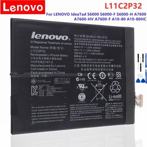 Original 6340mAh L11C2P32 L12D2P31 Battery For LENOVO IdeaTad S6000 S6000-F S6000-H A7600 A7600-HV A7600-F A10-80 A10-80HC