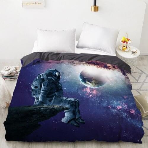 Cartoon Childrens Duvet cover Quilt/Blanket/Comfortable Case Bedding for kids baby girls 140x200 for Home Space astronaut grey