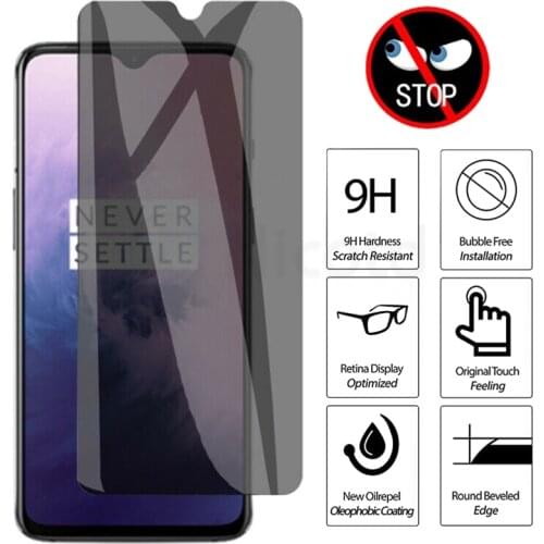 Anti-Spy Protective Glass For Oneplus 5T 5 Privacy Tempered Glass For 1+ 6 6T Anti Peeping Screen Protector For One Plus 1+ 7 7T