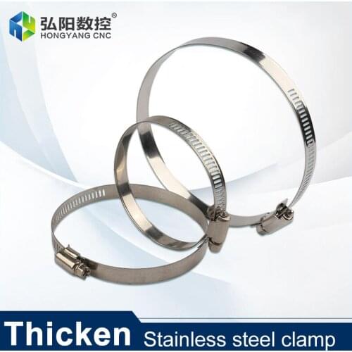 Stainless Steel Adjustable Screw Worm Drive Hose Clamp Pipe Fixing Clamp 25~160mm Size Spring Clamp Hose Clamp