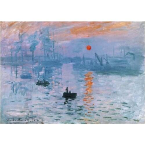 Claude Monet paintings on Canvas Impression Soleil Levant hand-painted wall art decor High quality