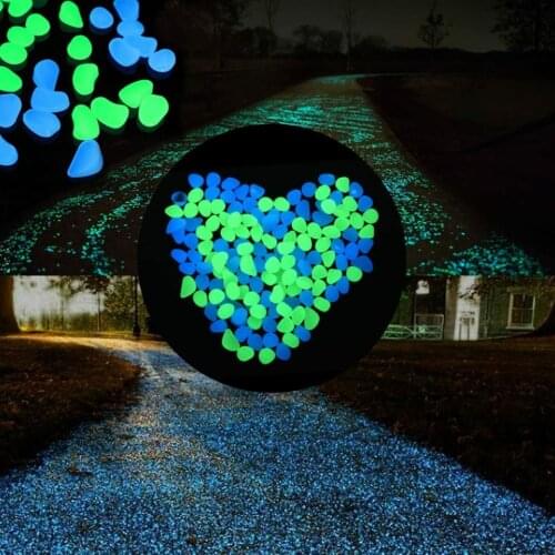 Garden Glow In The Dark Luminous Pebbles For Walkways Plants Aquarium Decor Glow Stones Fish Tank Garden Decoration #PT20001