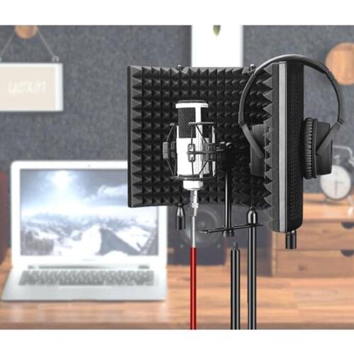 Folding Microphone Isolation Sound Absorbing Foam Condenser Recording