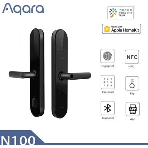 Aqara N100 Smart Door Lock Fingerprint NFC Unlock Works Bluetooth Password with Mijia HomeKit Smart Linkage with Doorbell Top