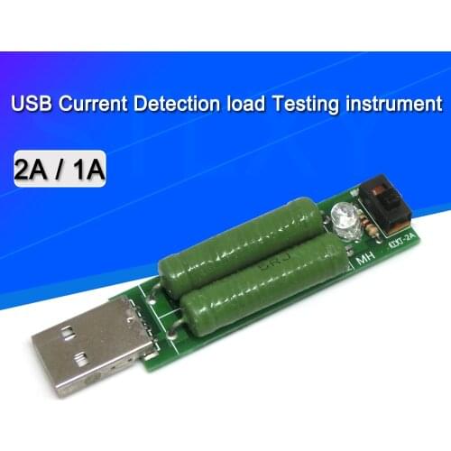 USB Charge Current Detection load Testing instrument 2A/1A Discharge Aging Resistance USB Power Adapter