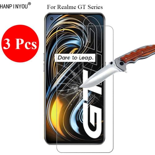 3 Pcs/Lot 9H 2.5D Tempered Glass Screen Protector For Realme GT 5G 6.43" Protective Film + Clean Tools