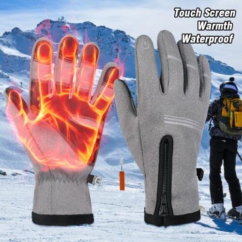 1Pair Winter Warm Riding Gloves Shock-absorbent Outdoor Ski Snowboard Touch Screen Snow Gloves