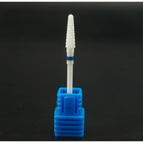1*Zirconia Ceramic Nozzle Nail Art Drill Bit Salon Electric Drill Manicure File Nail Art Tool For Nail Manicure Pedicure Machine