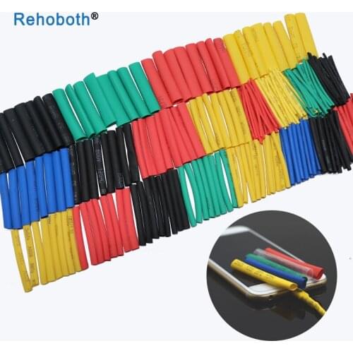 127/164/280/328Pcs Heat Shrink Tubing Assorted Polyolefin Tube Heatshrink Cable Sleeves Wrap Wire Set 8 Size Multicolor