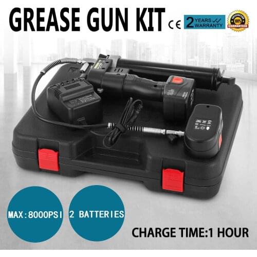 18 Volt cordless Grease Gun one hour fast charger, C/W 2 Batteries ,Max 10,000PSI