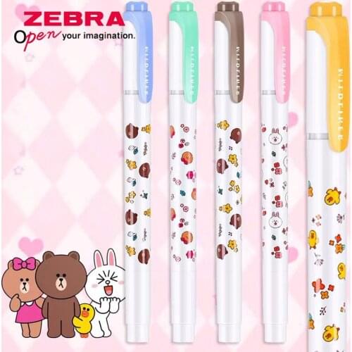 5Pcs Japan ZEBRA limited highlighter WKT7-LN2 light color 5 colors to choose from high-quality ink and not easy to volatile
