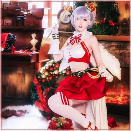 Anime Re: Life a Different World from Zero Rem Christmas Dress Women Cuate Cosplay Costume Halloween Carnival Unforms Fancy Suit