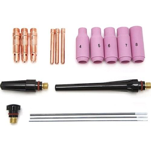 BENGU TIG Welding Torch Collets Body 2% Thoriated Tungsten For WP-17 WP-18 WP-26 17PK