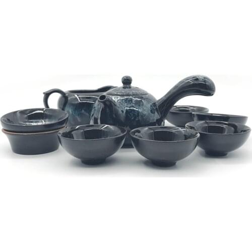 Tea sets tianmu glaze jun kiln porcelain Chinese tea ceremony tea cup set garden set chinese tea set of tea Mugs