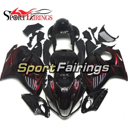 Black Red Flames Fairing Kits For Suzuki GSXR1300 Hayabusa 08 09 10 11 12 13 14 Injection ABS Motorcycle Fairings Kit Cowlings