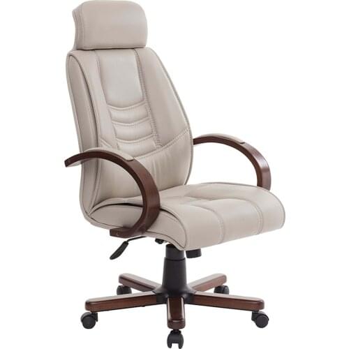 Space Office Troy Wooden Manager Chair-CREAM-WOOD