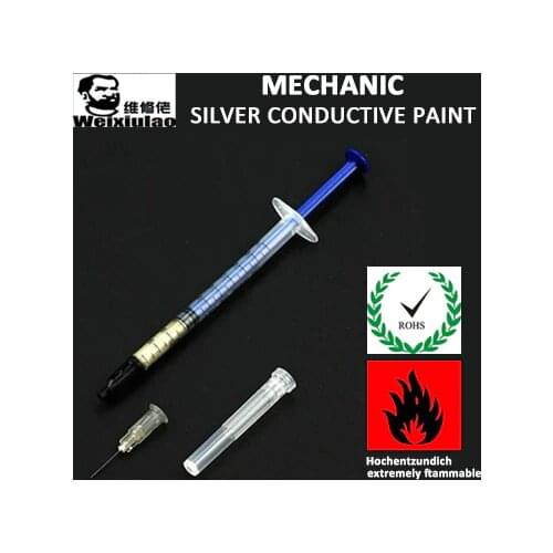 DIY PCB Repair Pen High Concentration Silver Conductive Silver Paint Pen Paint Electric PCB 0.5ml Kit