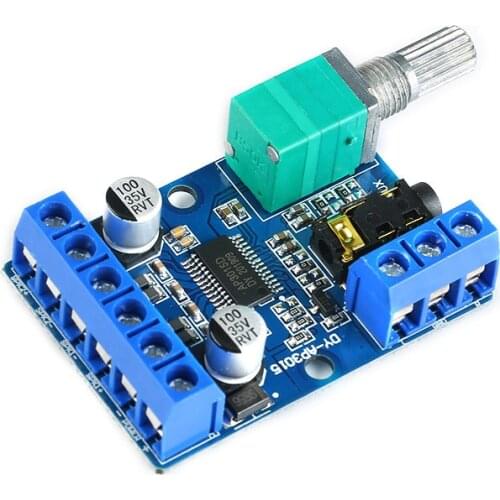 DY-AP3015 DC 8-24V 30W * 2 Class D Dual Channel High Power Stereo Digital Amplifier Board with Adjustable Volume Potentiometer
