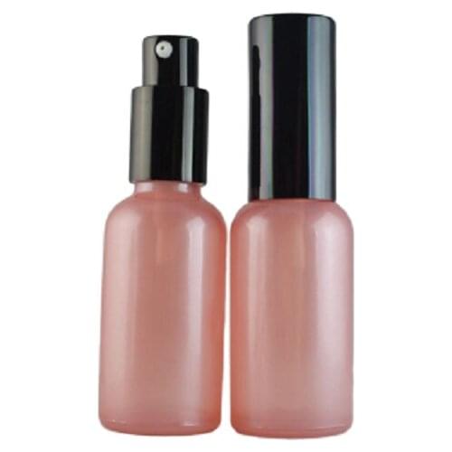 30ml 10pcs Cute Pink Skin Care Tool Glass Emulsion Essential Oil Packaging Bottle Empty Refillable Pump/Spray Travel Bottle