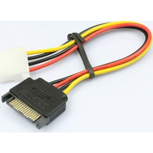 15 Pin SATA Male to 4 Pin Molex Female IDE HDD Power Hard Drive Cable High Quality Computer Accessories 1